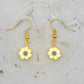Mini sunflower bead earrings