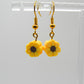 Mini sunflower bead earrings