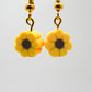 Mini sunflower bead earrings