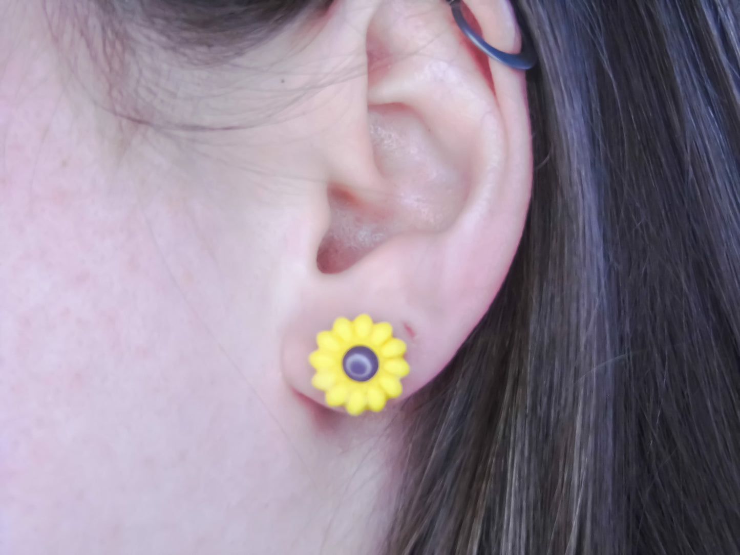 Mini Sunflower Stud Earrings