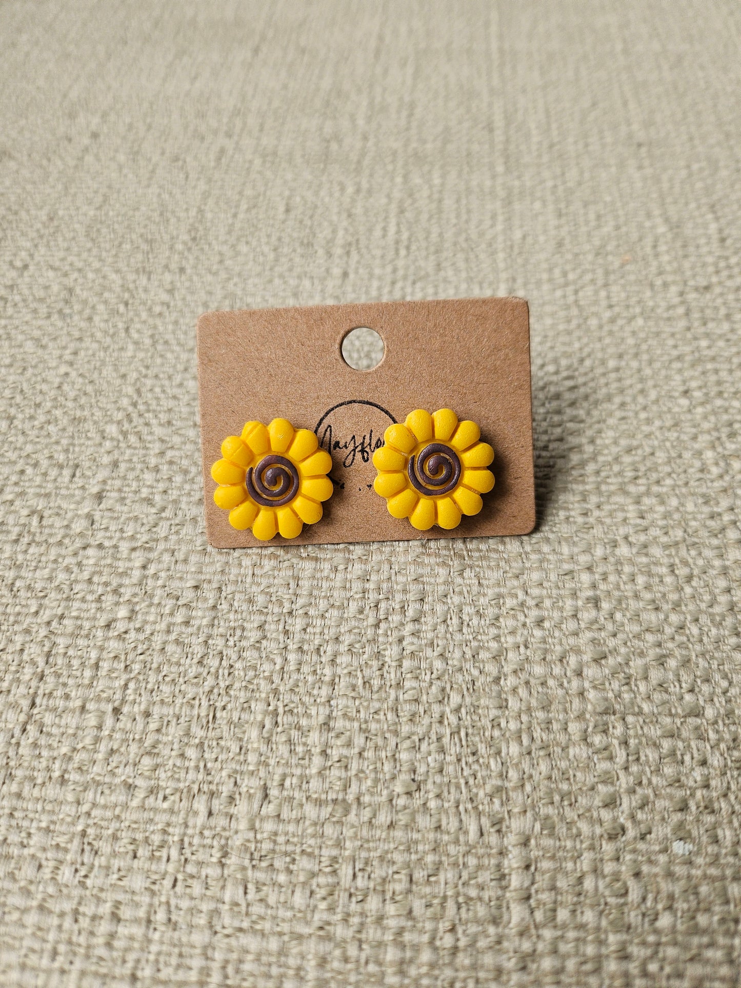 Swirly Sunflower Studs