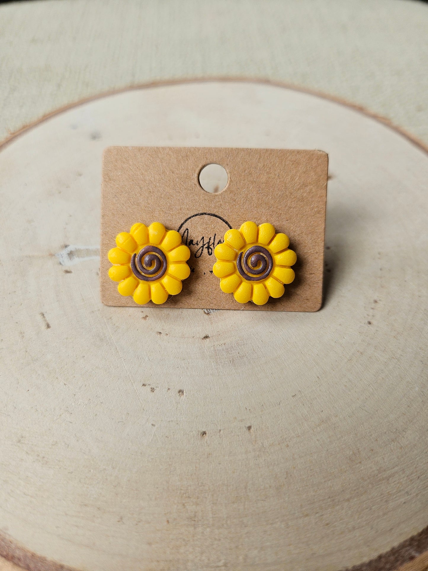 Swirly Sunflower Studs