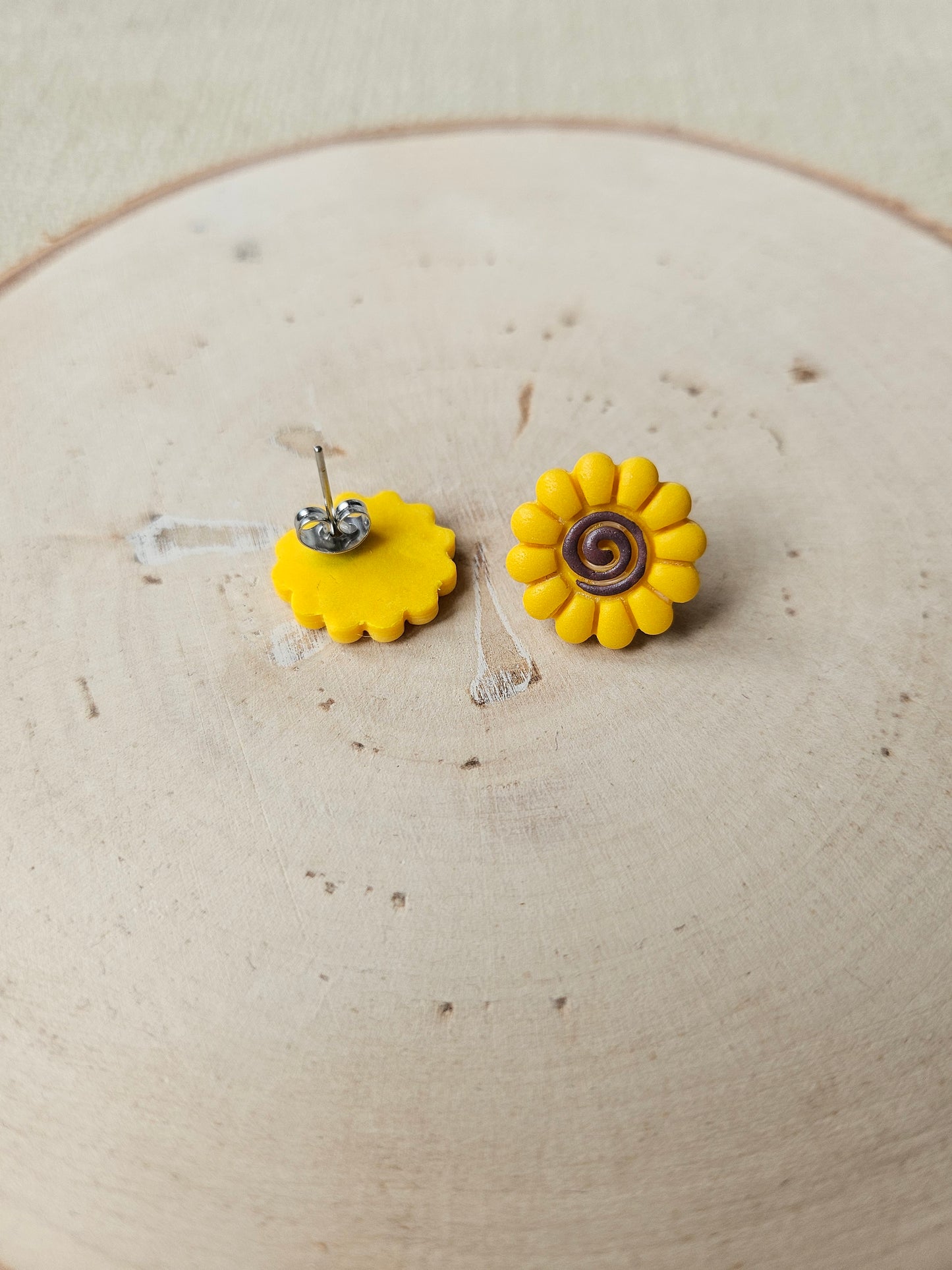 Swirly Sunflower Studs