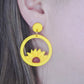 Sunflower Hoop Dangles