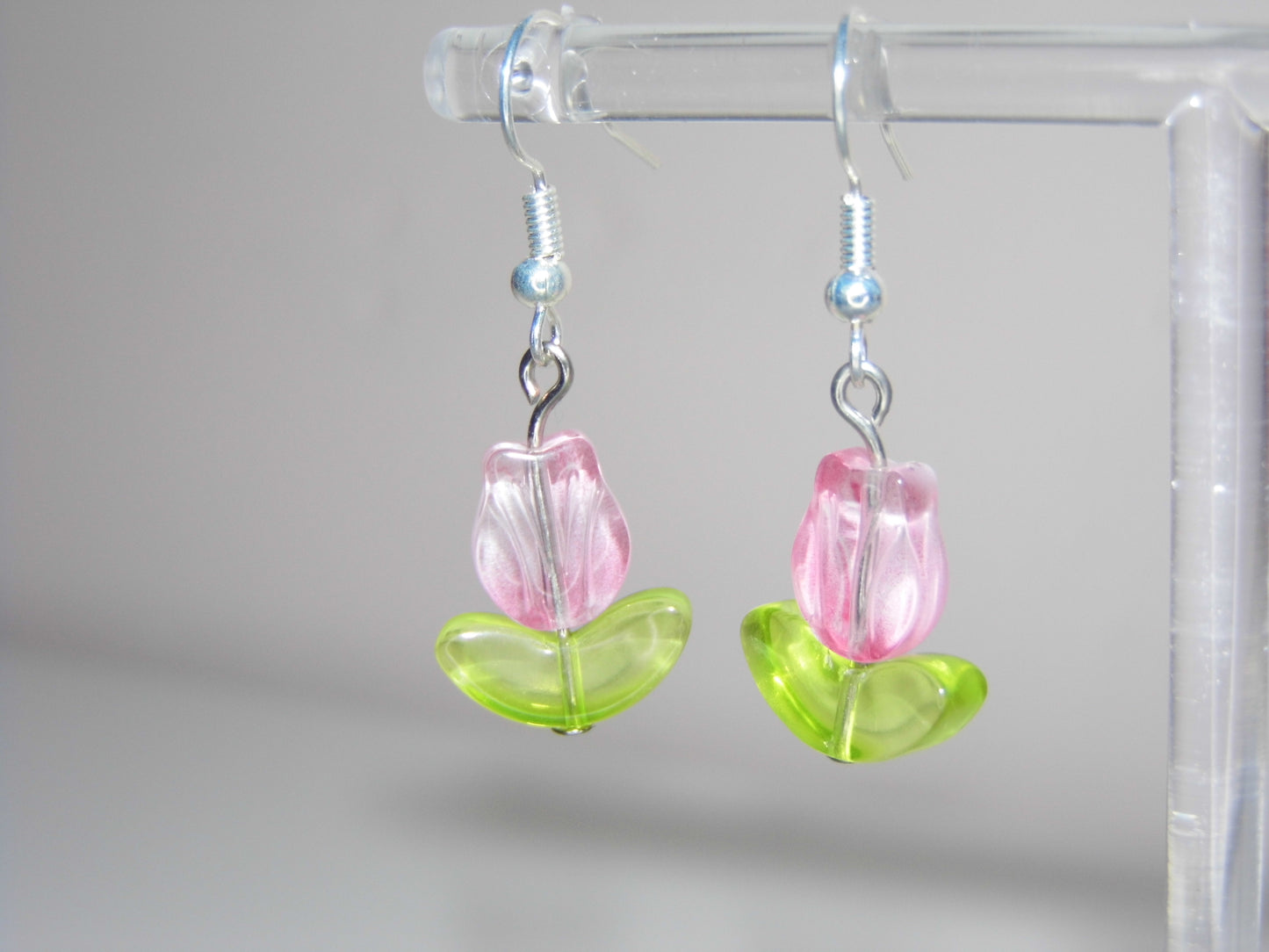 Crystal Tulip Bead Earrings