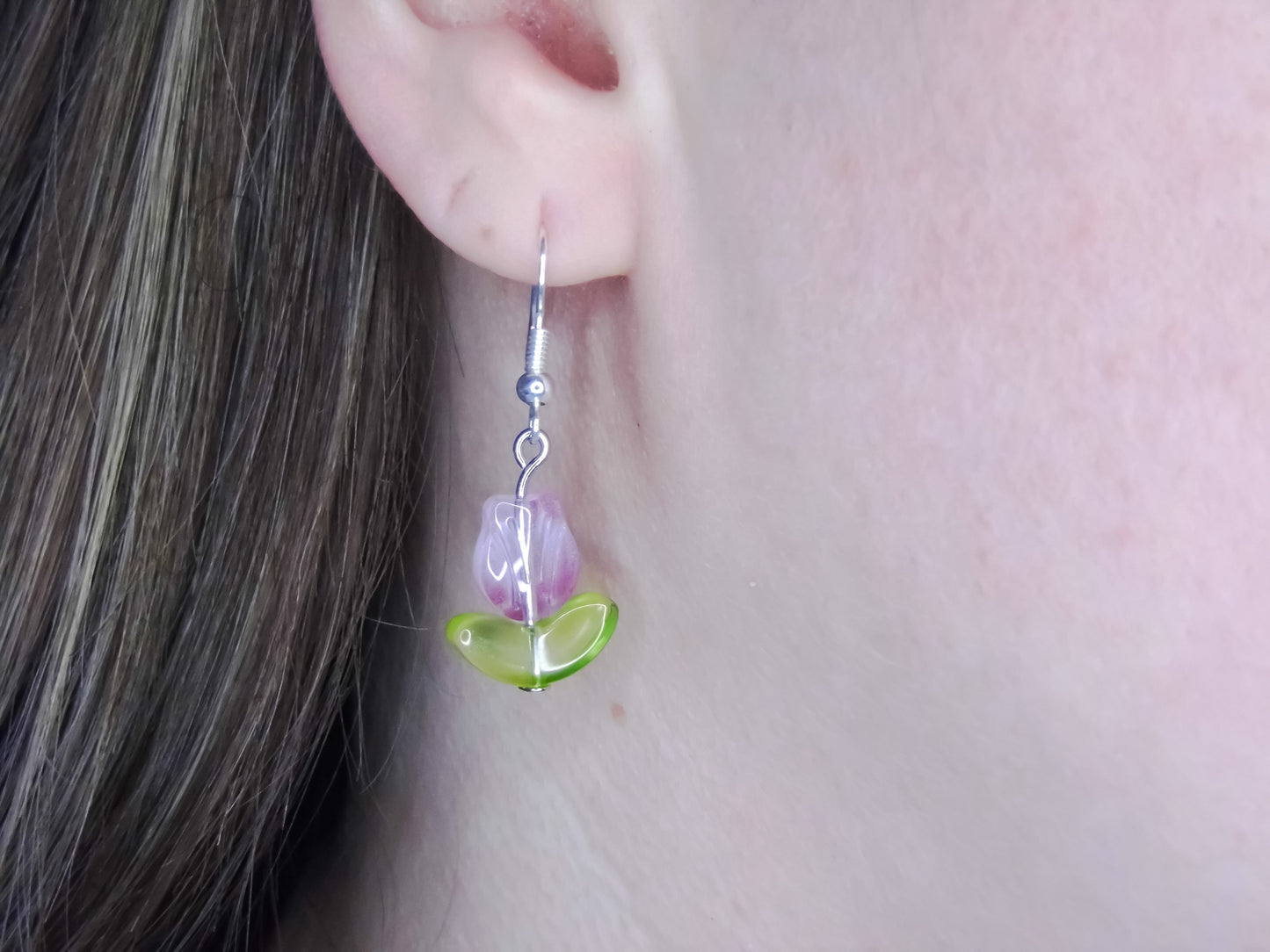 Crystal Tulip Bead Earrings