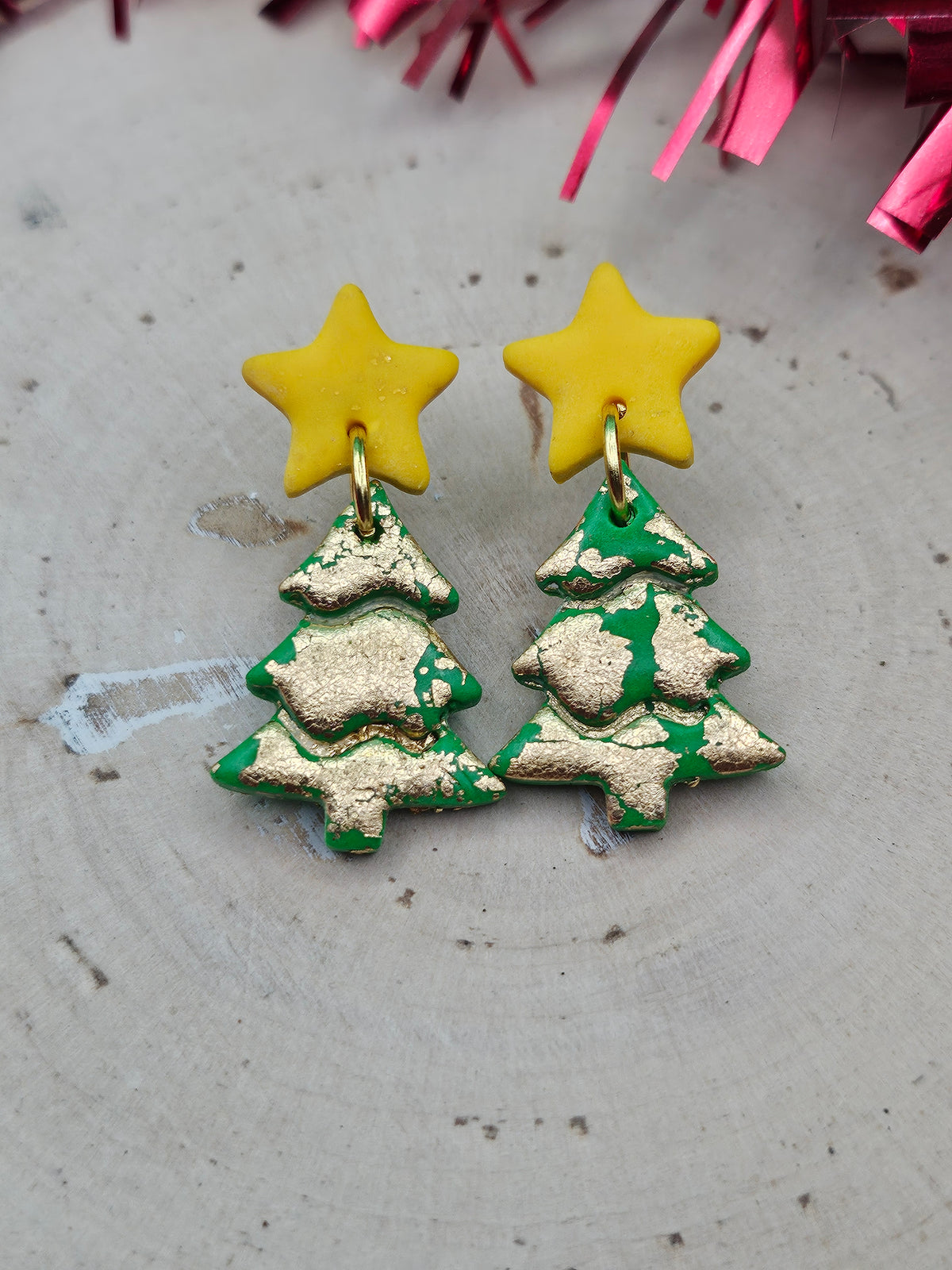 Christmas Tree Star Dangles